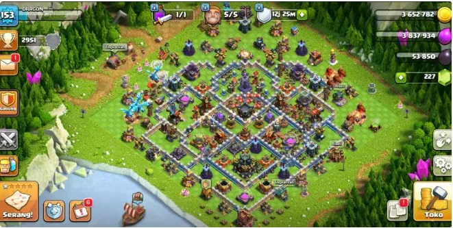 COC285 TH17 Maxed Heroes BK53 AQ67 Warden26 RC22 Minion44 6 Builders Epic Skills Boxing Gloves Spiky Ball Fireball Magic Mirror